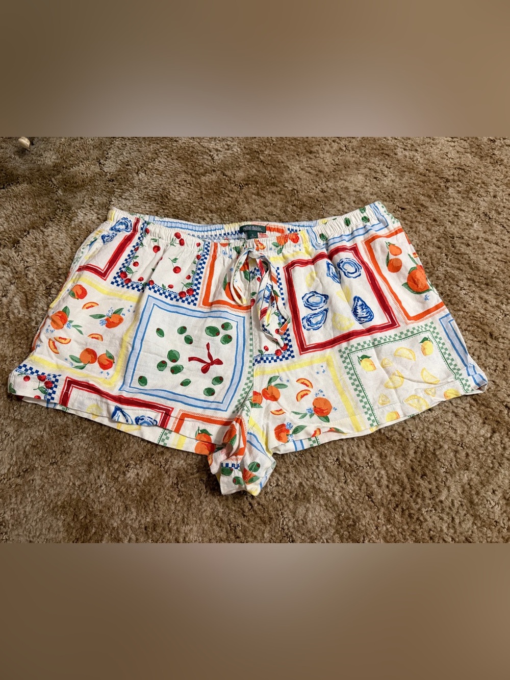 Wild Fable Summer Print Shorts with Pockets 🍊🍒🦪🍋🍑🫒